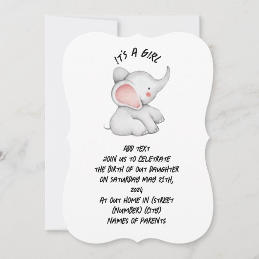 シンプル金ゴールドスクリプトフォトベビーサンキューカード (正面)