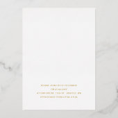 シンプル金ゴールドスクリプト写真の卒業 箔招待状 (裏面)