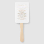 シンプル金ゴールドスクリプト結婚式 プログラムファン ハンドファン (裏面)