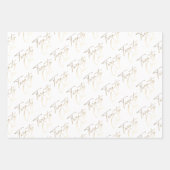 シンプル金ゴールドスクリプト21歳の誕生日パーティー ラッピングペーパーシート (正面3)