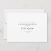 シンプル金ゴールドスクリプト3フォトベビー サンキューカード (裏面)