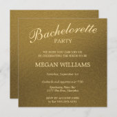 シンプル金ゴールドスタイリッシュバチェロレッテ招待状 招待状 (正面/裏面)