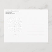 シンプル金ゴールドスタイリッシュ文字 案内ポストカード (裏面)