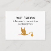 シンプル金ゴールドストフェイクークギフト登録 エンクロージャーカード (裏面)