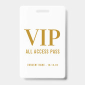 シンプル金ゴールドスモダンクリプトVIP All Access Pass バッジ (正面)