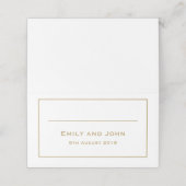 シンプル金ゴールドタイポグラフィ及び縁ど プレイスカード (外部開封)