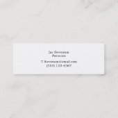 シンプル金ゴールドドラムスティックブラック スキニー名刺 (裏面)