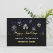 シンプル金ゴールドハッピーニューイヤーカード 招待状 (スタンド正面)