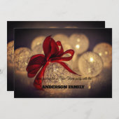 シンプル金ゴールドハッピーニューイヤーカード 招待状 (正面/裏面)