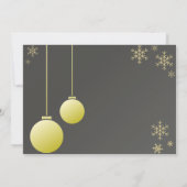 シンプル金ゴールドハッピーニューイヤーカード 招待状 (裏面)