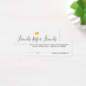 シンプル金ゴールドハート顧客紹介カード (デスク)