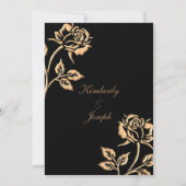 シンプル金ゴールドバラ セーブザデート (裏面)