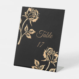 シンプル金ゴールドバラ 台座サイン