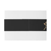 シンプル金ゴールドバラ 招待状ベリーバンド (裏面例)