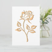 シンプル金ゴールドバラ 招待状 (スタンド正面)