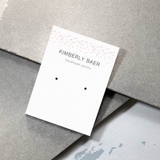 シンプル金ゴールドピミニマルンク紙吹雪イヤリングディスプレイ 名刺