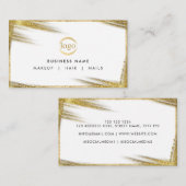 シンプル金ゴールドフェイクアンドホワイトプロフェッショナルラグジュアリー 名刺 (正面/裏面)