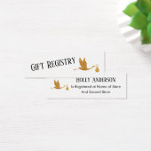 シンプル金ゴールドフェイクストークギフトレジストリカード挿入 (デスク)