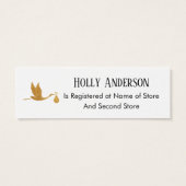 シンプル金ゴールドフェイクストークギフトレジストリカード挿入 (裏面)