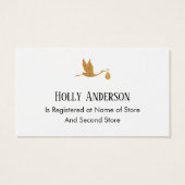 シンプル金ゴールドフェイクストークギフト登録格納装置 (裏面)