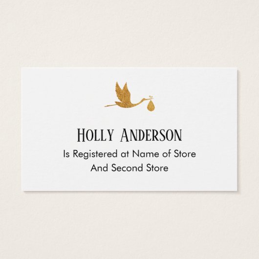 シンプル金ゴールドフェイクストークギフト登録格納装置 (裏面)