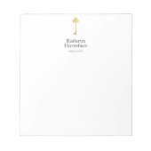 シンプル金ゴールドフェイク鍵不動産仲介業者ロゴ ノートパッド (正面)