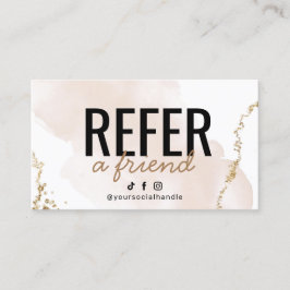 シンプル金ゴールドフレンド登録 名刺