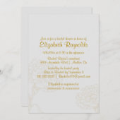 シンプル金ゴールドブライダルシャワー招待状 招待状 (正面/裏面)