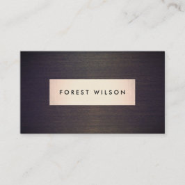 シンプル金ゴールドプエレガントラーク木目 名刺