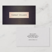 シンプル金ゴールドプエレガントラーク木目 名刺 (正面/裏面)