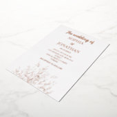 シンプル金ゴールドホイ葉ルのホイ結婚ルの招待 箔招待状 (回転した状態)