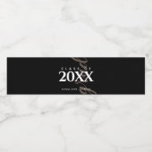 シンプル金ゴールドホワイト卒業カスタム ペットボトルラベル (シングルラベル)