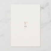 シンプル金ゴールドボホフローラ結婚ズ エンクロージャーカード (裏面)