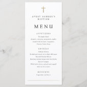 シンプル金ゴールドミニマルクロスバプティスメニュー プログラム (正面)