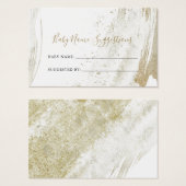 シンプル金ゴールドミニマルベビー名候補カード (正面&裏面)