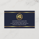 シンプル金ゴールドミニマル手作り工具列 名刺 (裏面)