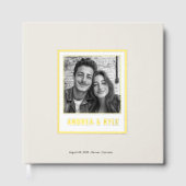 シンプル金ゴールドミニマル結婚リストフレーム ゲストブック (正面)