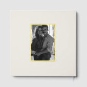 シンプル金ゴールドミニマル結婚リストフレーム ゲストブック (裏面)