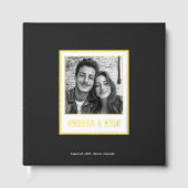 シンプル金ゴールドミニマル結婚リストフレーム ゲストブック (正面)