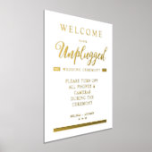 シンプル金ゴールドミニマル結婚リスト 箔ポスター (レイダウン)