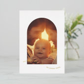 シンプル金ゴールドミニマルMerry Christmas Arch Photo 箔シーズンカード (立ち正面)