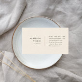 シンプル金ゴールドモダンクリームQRコード名刺 名刺