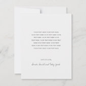 シンプル金ゴールドモダンスクリプトフォトベビーギフト サンキューカード (裏面)