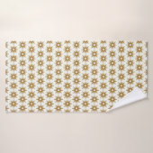 シンプル金ゴールドモダンスターバストパターン バスタオル (バスタオル)