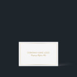 シンプル金ゴールドモダントーンのボーダー（白） 名刺<br><div class="desc">とシンプルエレガントモダン金ゴールドのトーンを変更できる白い背景色。カスタマイズ可能な金ゴールドで提案された文字トーン。両面名刺テンプレート。</div>