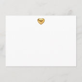 シンプル金ゴールドモダンハート結婚ズホテル詳細 エンクロージャーカード (裏面)