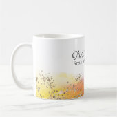 シンプル金ゴールドモダンピンクビジネス コーヒーマグカップ (左)