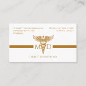 シンプル金ゴールドモダンミニマル医師 名刺 (正面)