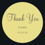 シンプル金ゴールドモダンミニマ結婚リスクラシックト ラウンドシール<br><div class="desc">金ゴールドシンプルミニマエレガントリストのモダンこれらのエレガントなブライダルシャワーののステッカーはの結婚式やミニマリストクラシックで、非常に手書きのスクリプトに起因して非常にクリーンなレイアウトを言う。ミニマシンプルリストの結婚金ゴールドモダン、またはブライダルシャワーは、とシックなスクリプトのタイポグラフィ結婚、、あなたは、ミニマルでミニマルな、クラスの赤ちゃんのシャワーは、レイアウトを行います</div>