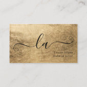 シンプル金ゴールドモダン写真Qrメイクアップアーティスト 名刺 (正面)